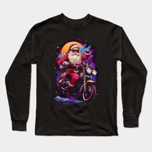 Santa through Space on Bike Long Sleeve T-Shirt